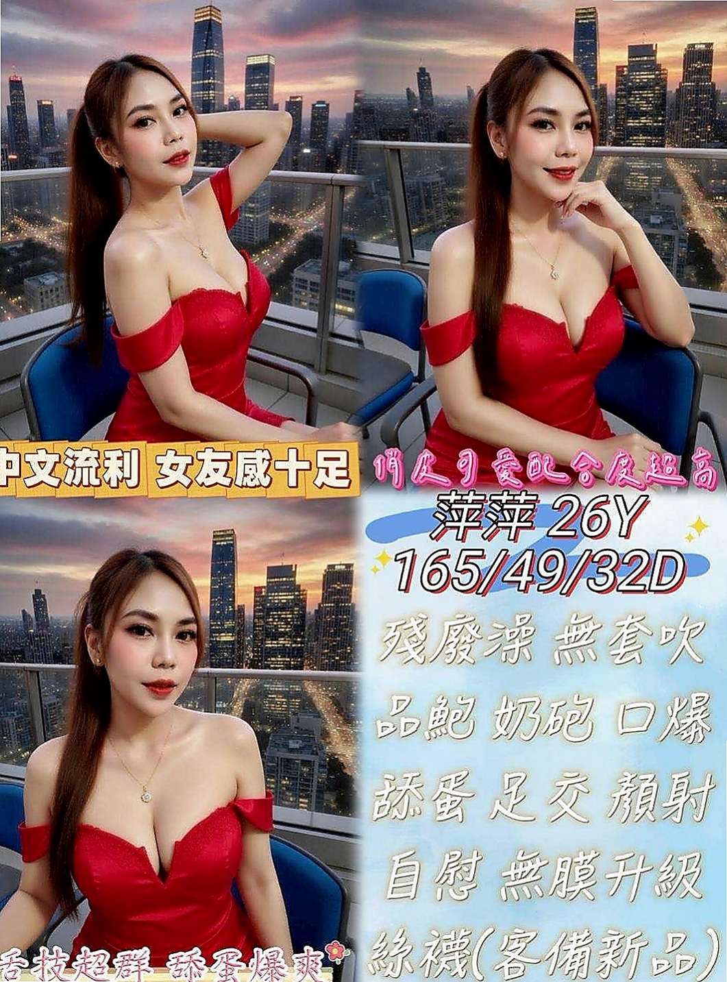 林口外送茶莊：娜娜 |淫蕩女秘書|165cm|54kg|C罩杯|19歲|身材不錯 奶頭很粉嫩 小小的很漂亮的胸部  配合度高 床上淫蕩 最喜歡在上位搖的快感