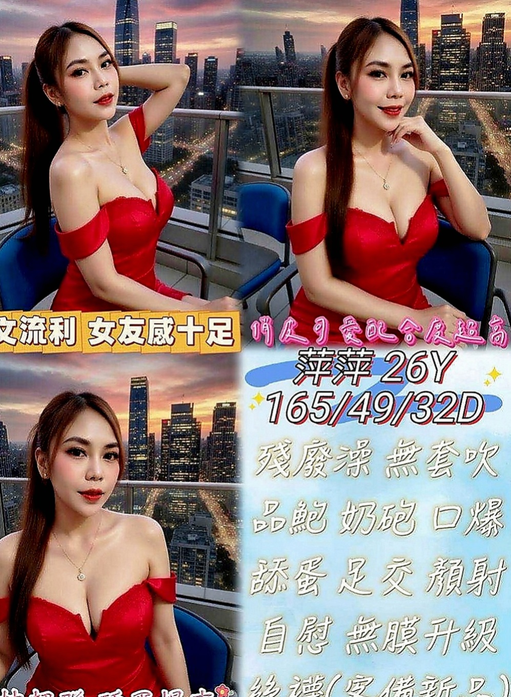 林口外送茶莊：娜娜 |淫蕩女秘書|165cm|54kg|C罩杯|19歲|身材不錯 奶頭很粉嫩 小小的很漂亮的胸部  配合度高 床上淫蕩 最喜歡在上位搖的快感